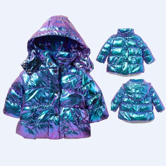 Urban Republic Iridescent Puffer Coat 